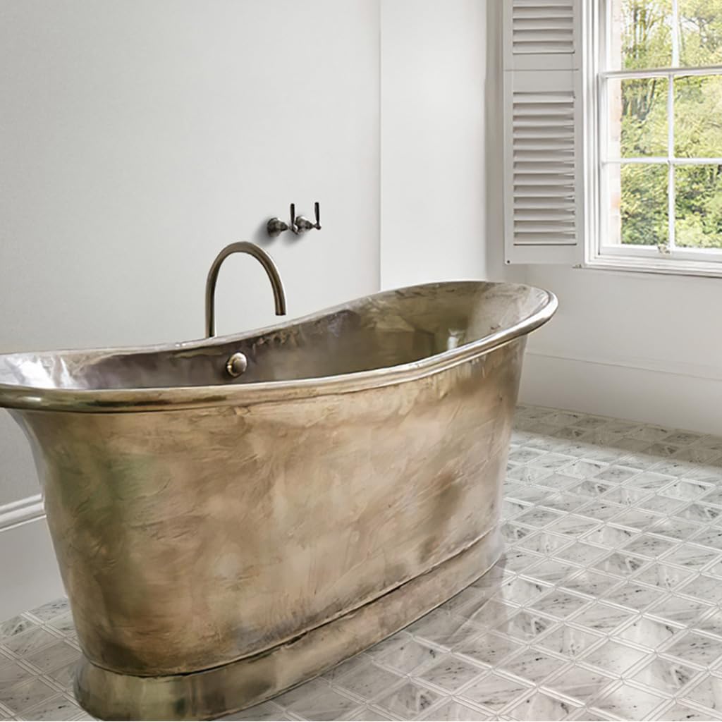 White & Grey Square Marble Mosaic Tile - 12