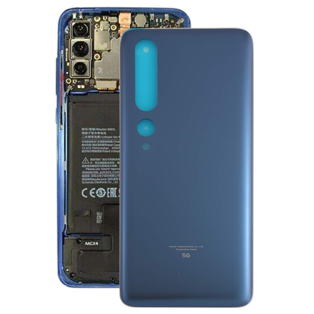 Original TANNGDIFNJAUN Replacement Battery Back Cover for Xiaomi Mi 10 5G - Compatible with Xiaomi Mi 10 5G Smartphone Repair Parts - DIY Phone Repair & Replacement Accessories for Home or Professional Use