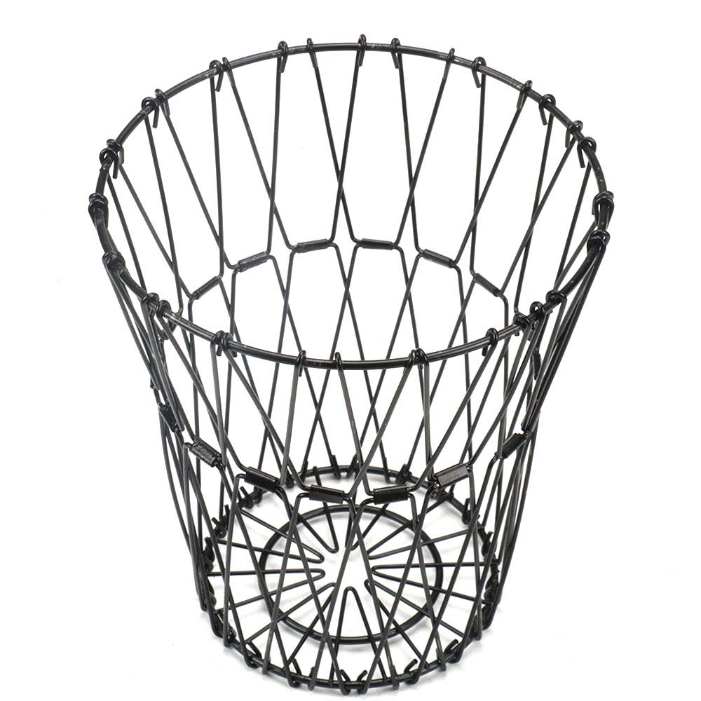 Flexible Black Wire Basket for Fruits, Bread & Decorative Storage - Multi-Purpose Kitchen & Home Organization Solution for Countertop, Pantry, and Tabletop Display