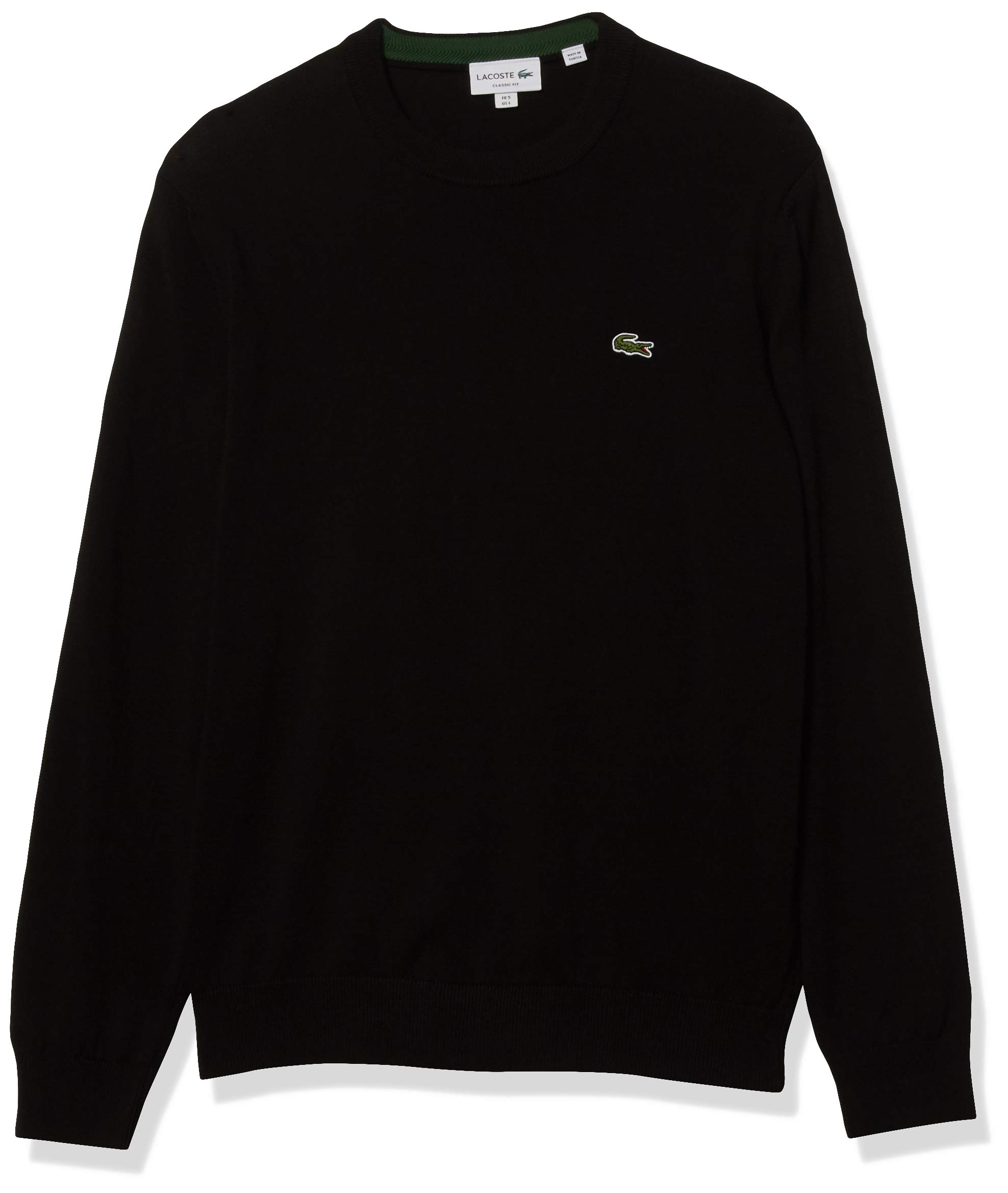 Lacoste Men's Long Sleeve Crewneck Cotton Sweater - Classic Casual Pullover for Fall & Winter | Office, Date Night, Weekend Outfits