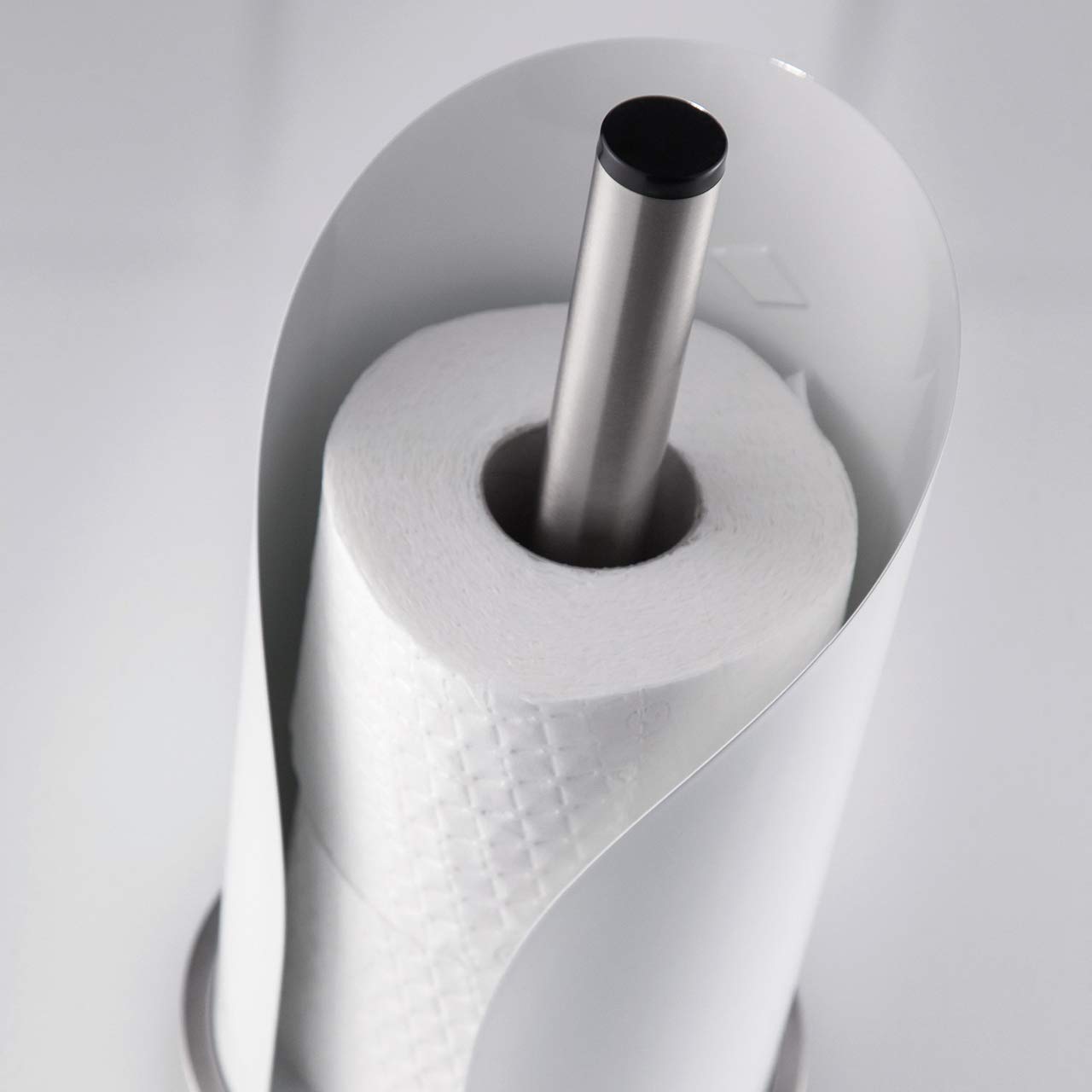 Premium Wesco Paper Towel Holder - 15.5 x 15.5 x 30 cm Warm Grey - Stylish Kitchen & Bathroom Organizer for Disposable Paper Towels