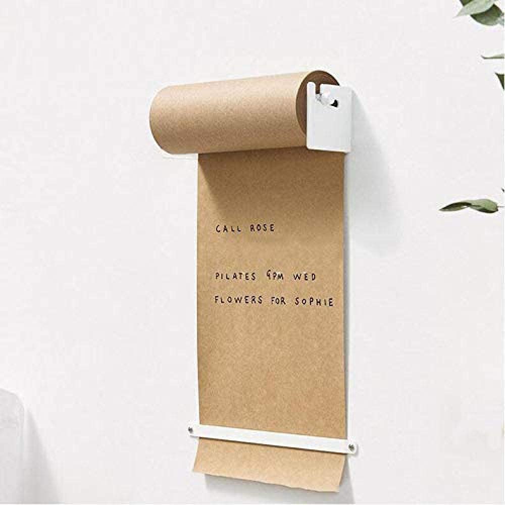 Wall Mounted Kraft Paper Roll Holder - Sturdy Paper Dispenser for Office, Home & Coffee Shop | Perfect for Wrapping, Crafting & Receipt Printing