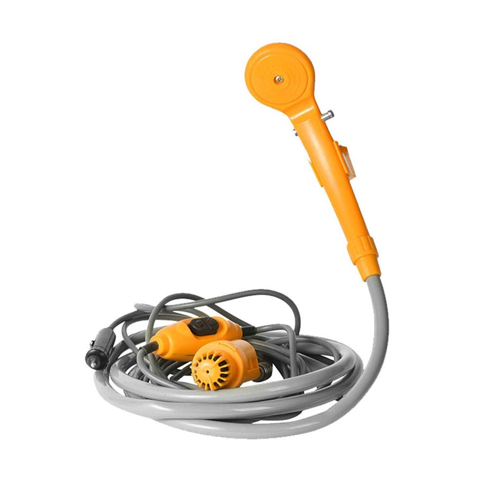 **Fesjoy 12V Portable Outdoor Shower Kit with Water Pump – 6M Cable & Cigarette Lighter Plug – 2.5L/min Flow – Ideal for Camping, RV Trips & Beach Showers**