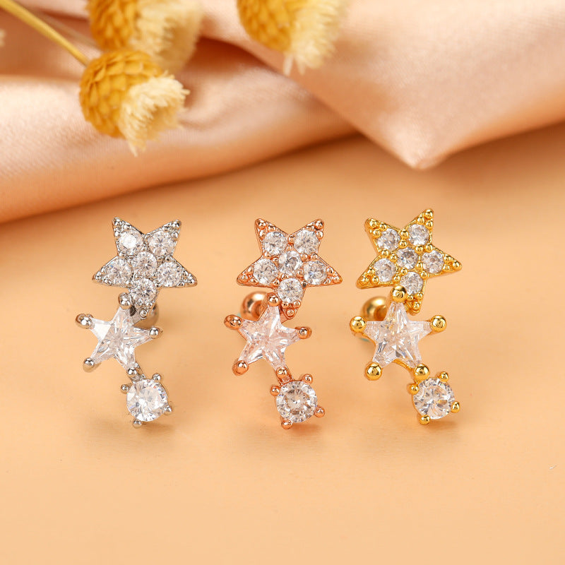 20G Celestial Galaxy Cartilage Ball Back Piercings - Unique Body Jewelry for Ear Cartilage, Tragus, Helix | Perfect for Everyday Wear, Parties & Self-Expression | HSPJ1969