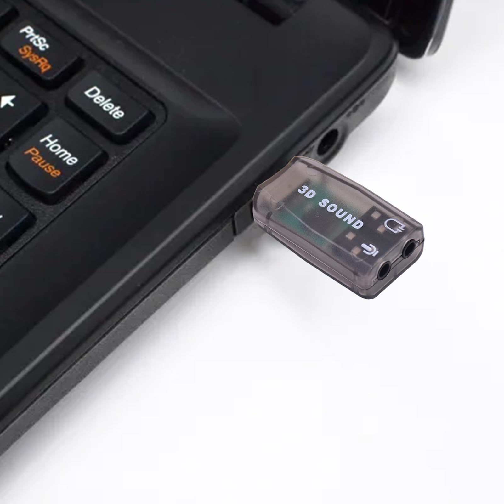 2-in-1 USB Sound Card Adapter with 3.5mm Jack - External Stereo Audio Converter for PC & Laptop | Microphone & Headphone Adapter for Gaming, Zoom Meetings, Music Recording & Movie Watching