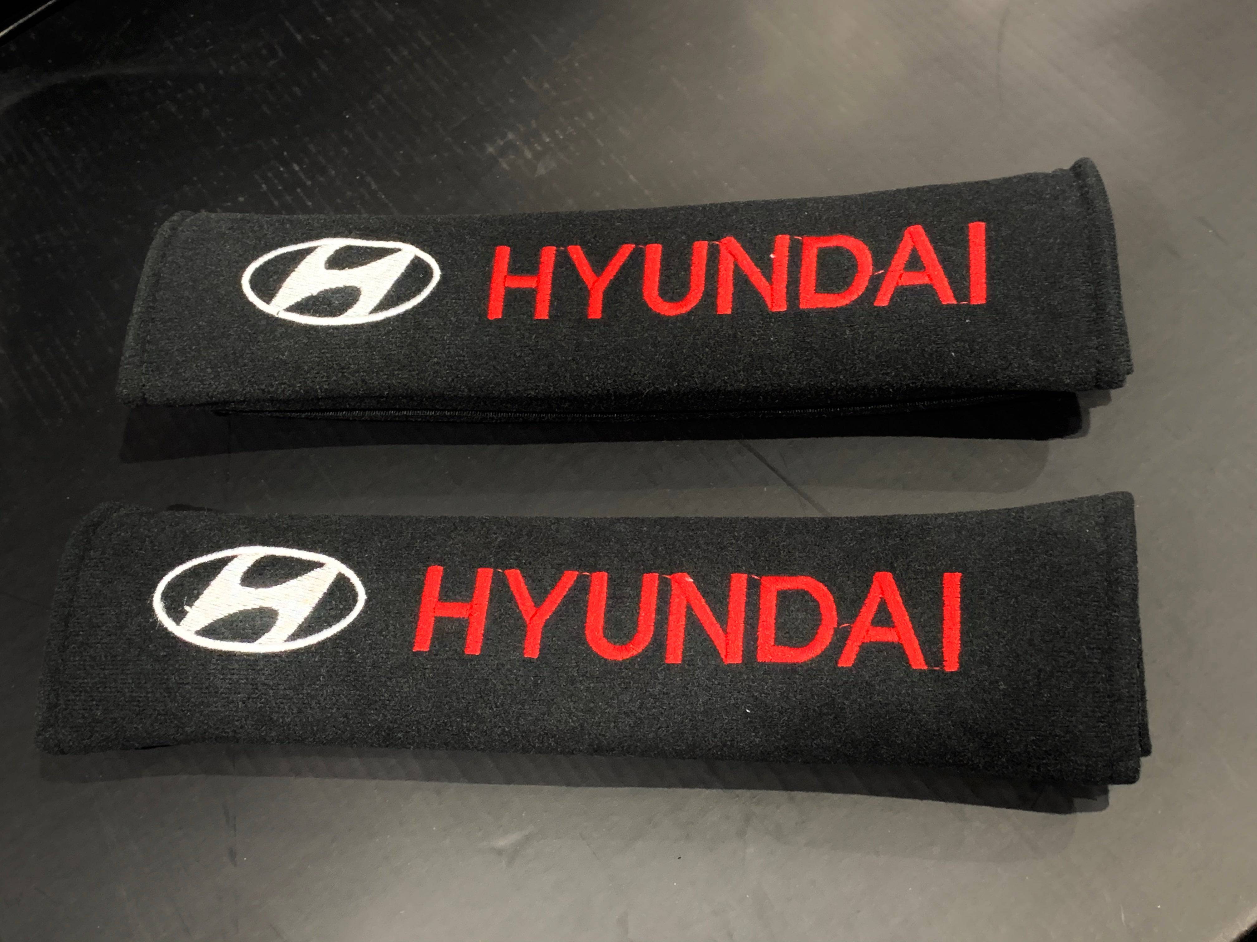 Hyundai Seat Belt Pad Cover Protectors - Comfortable Shoulder Pads for Car Safety - Perfect for Long Drives and Daily Commutes