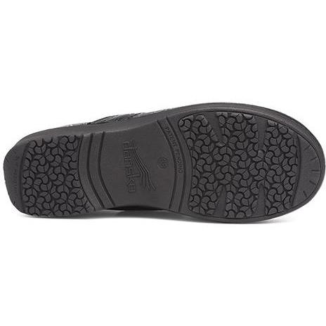 DANSKO XP 2.0 Women's Black Floral Tooled Leather Clogs - Comfortable Slip-Resistant Shoes for Nurses, Chefs & Healthcare Workers