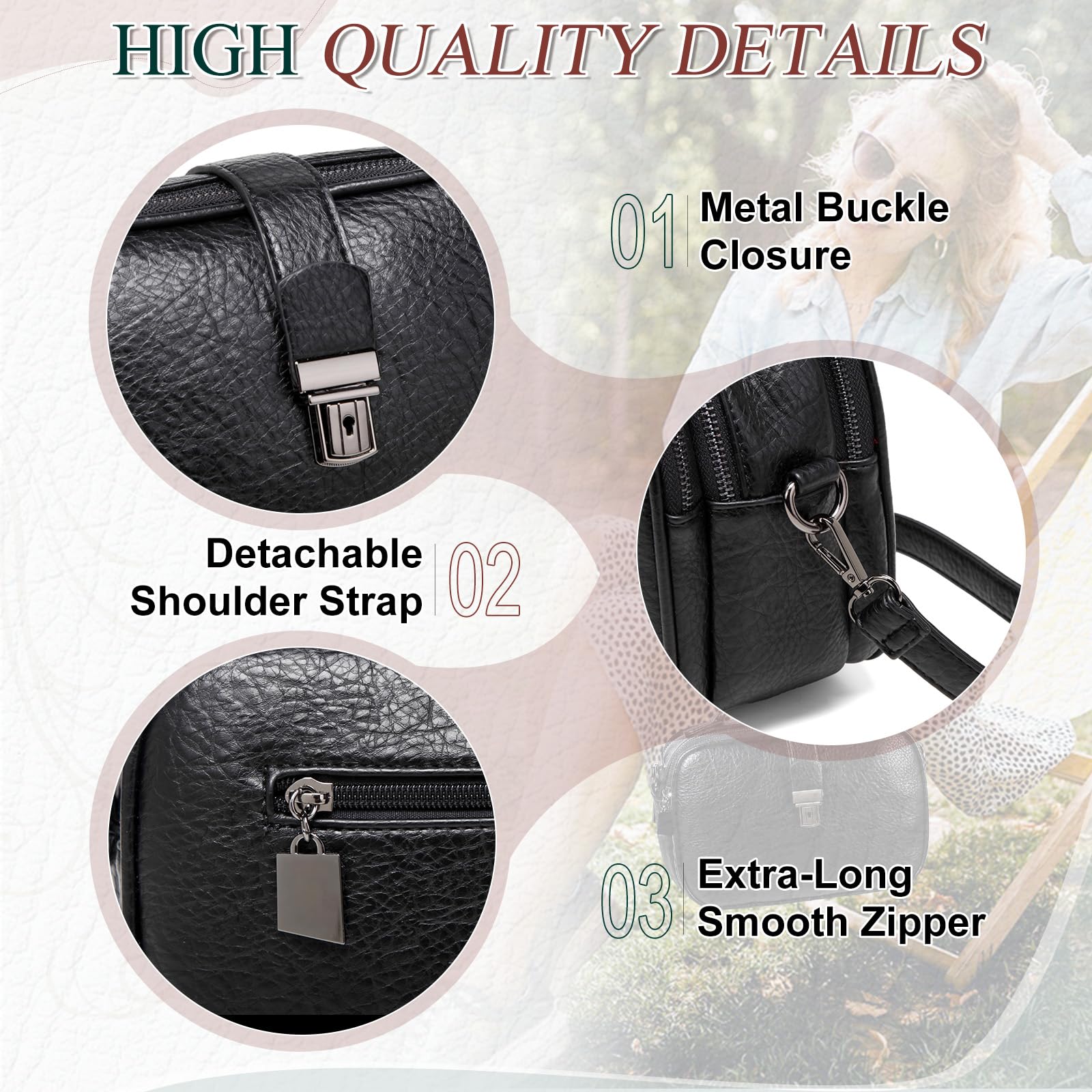 Kasgo Vegan PU Leather Crossbody Bag for Women - Small Top Handle Shoulder Purse with Adjustable Strap, Phone Pocket | Casual Everyday Use, Work, Travel & Shopping Accessory