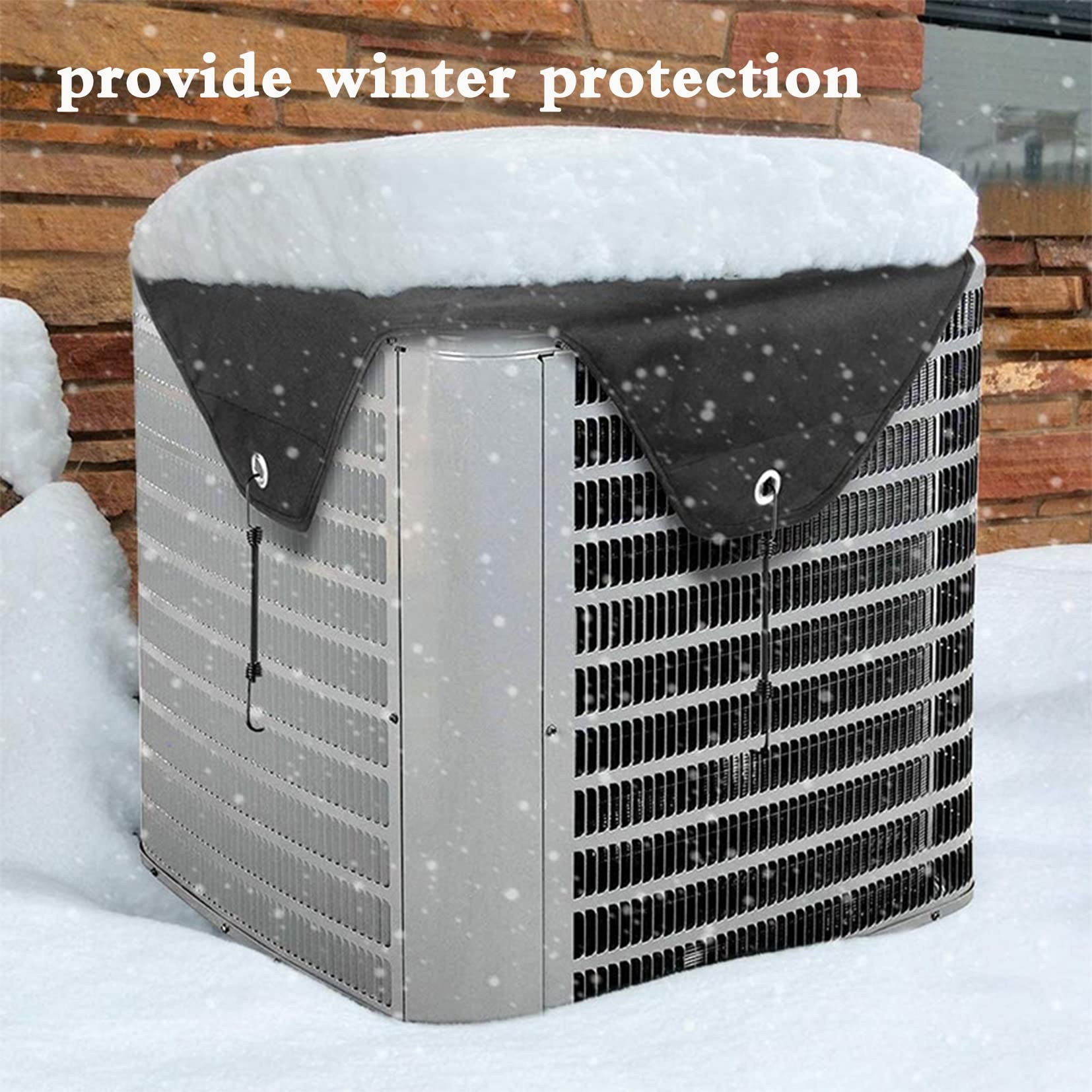 J&C Heavy Duty Mesh Air Conditioner Cover for Outdoor AC Units - Durable Weatherproof Protection for Central Air Conditioners - Perfect for Winter, Storms & Outdoor Use
