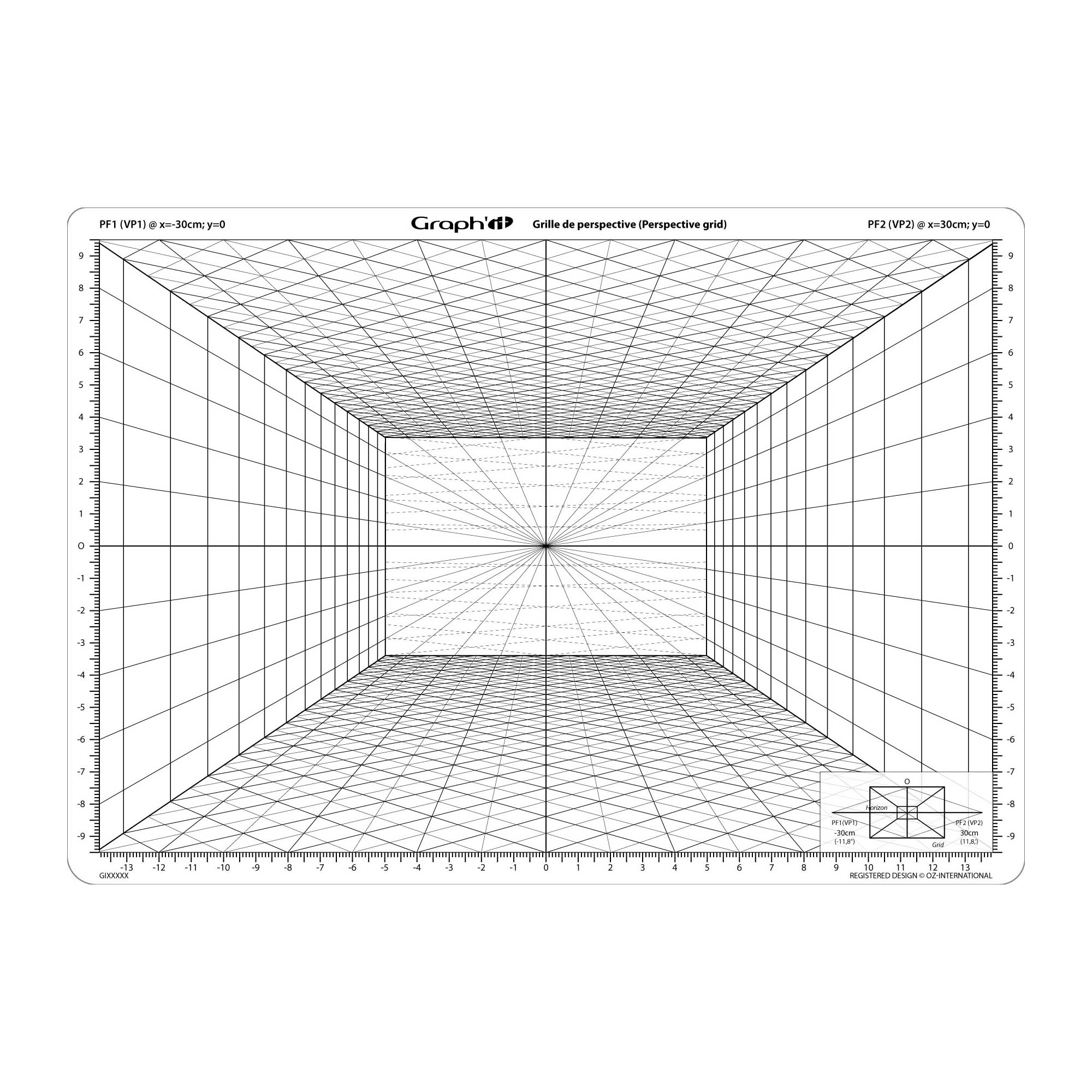 A4 Perspective Grid Paper - Oblique Perspective Cube Drawing Template for Architects, Artists & Designers | Perfect for Sketching, Drafting & 3D Drawing Practice