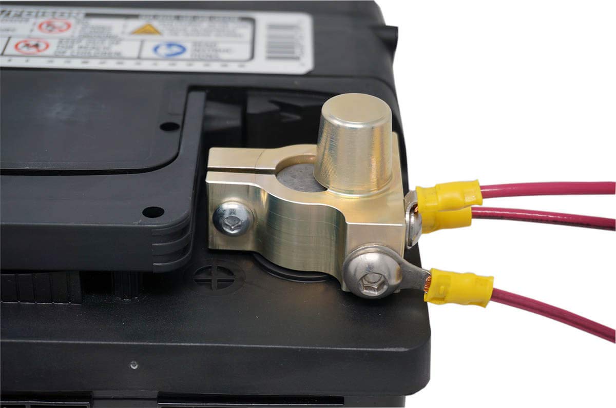 Hardline Products TT-M Terminal Tender for Round Post Batteries - Heavy Duty Battery Terminal Connector for Marine, RV & Automotive Use