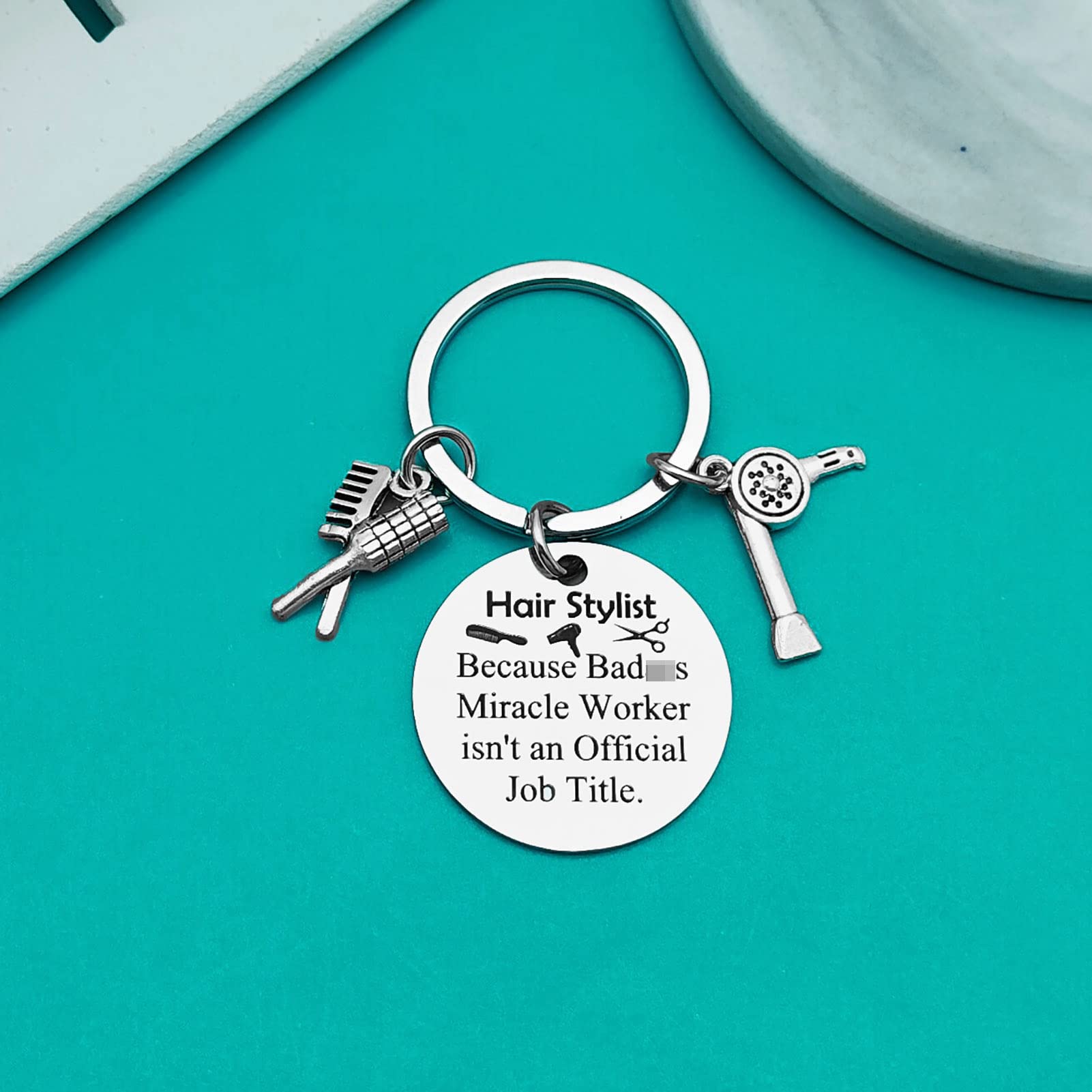 Stylish Hairdresser Keychain - Perfect Cosmetology Graduation Gift, Christmas & Birthday Present for Hair Stylists | Ideal for Salon Professionals & Beauty School Students