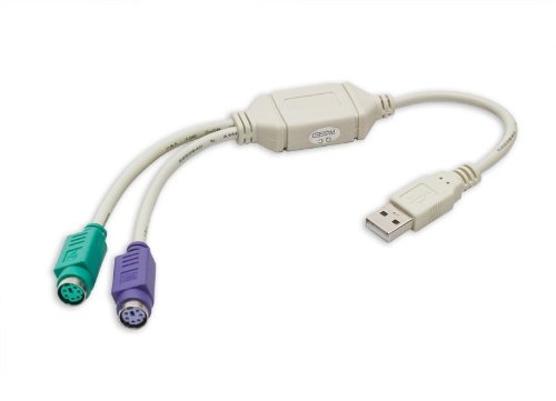 USB to PS/2 Keyboard and Mouse Adapter Converter - Split 1 USB Port into 2 PS/2 Ports for Legacy Devices | Perfect for Office, Gaming, and Industrial Computers