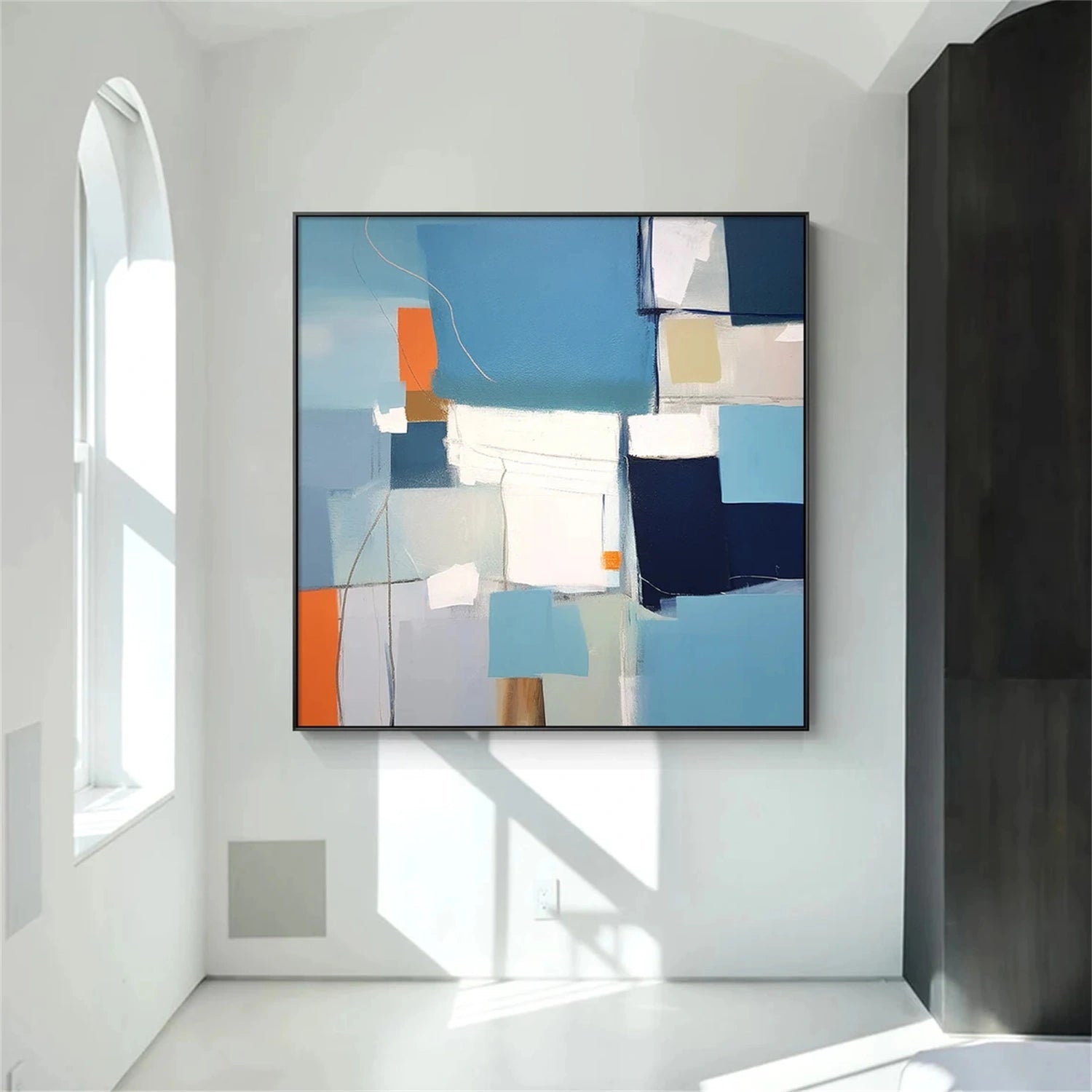 Abstract Painting #AB 292 - Modern Wall Art Decor for Living Room, Bedroom & Office - Handmade Canvas Artwork