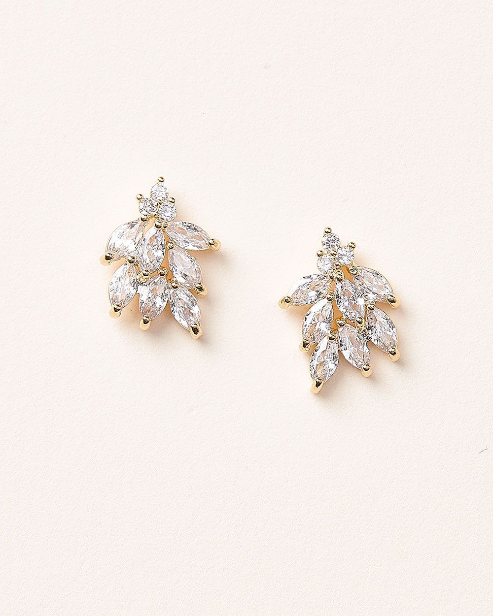 Mia Floral CZ Stud Earrings for Women - Sparkling Cubic Zirconia Flower Studs - Perfect for Weddings, Parties & Everyday Wear