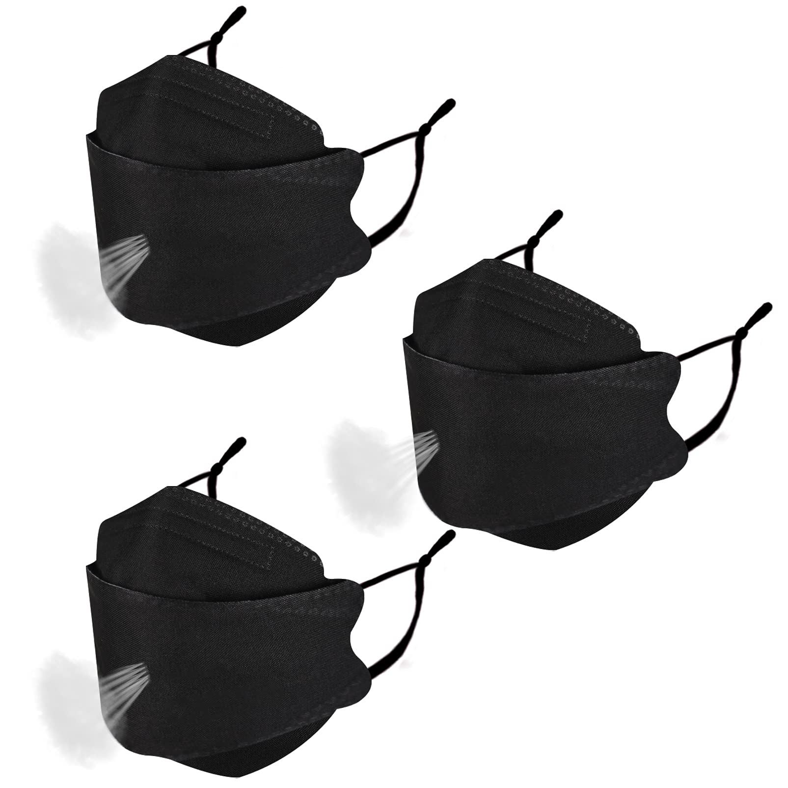 3D Ergonomic Korean Face Mask - Breathable, Comfortable & Adjustable Earloop - Washable Cotton Fabric for Daily Use, Travel & Outdoor Activities