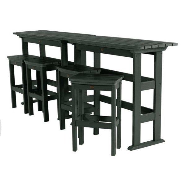 Lehigh 6-Piece Bar Height Balcony Patio Set - Outdoor Dining & Entertaining Furniture for Small Spaces