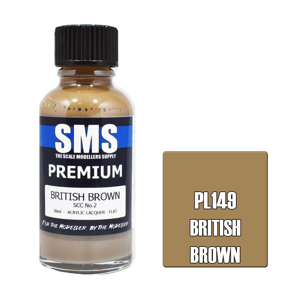 Premium British Brown SCC No.2 Airbrush Paint - 30ML Acrylic Lacquer for Model Kits, Miniatures & DIY Crafts