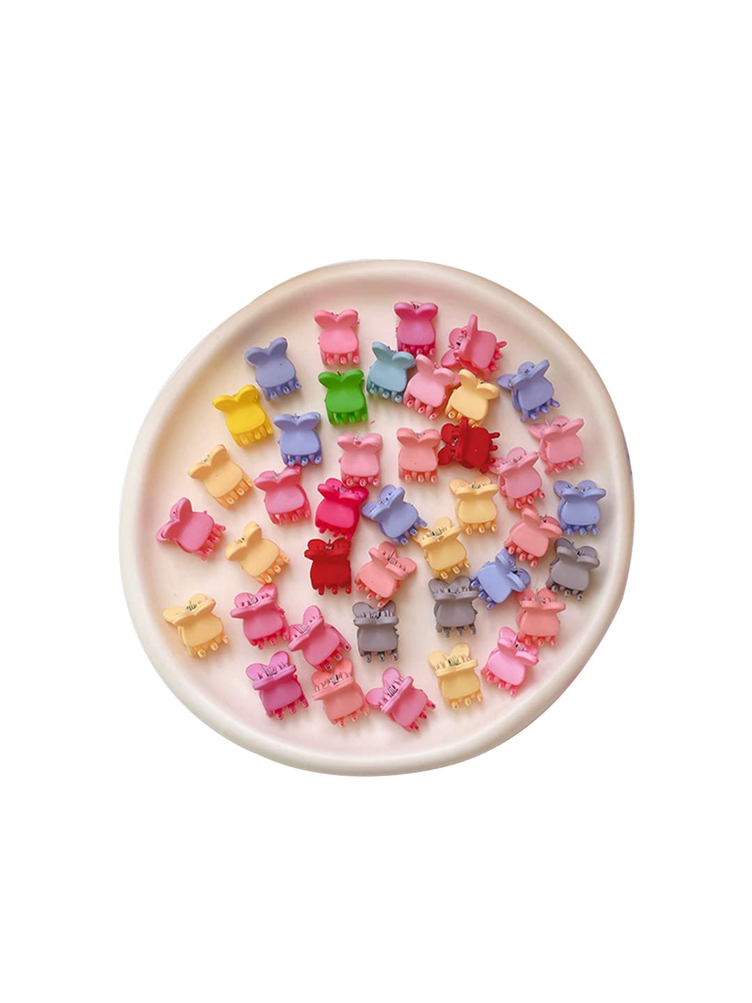 Melbees by Yellow Chimes 50-Piece Multicolor Butterfly Hair Claw Clips for Girls & Kids - Cute Hair Accessories for School, Parties & Everyday Use