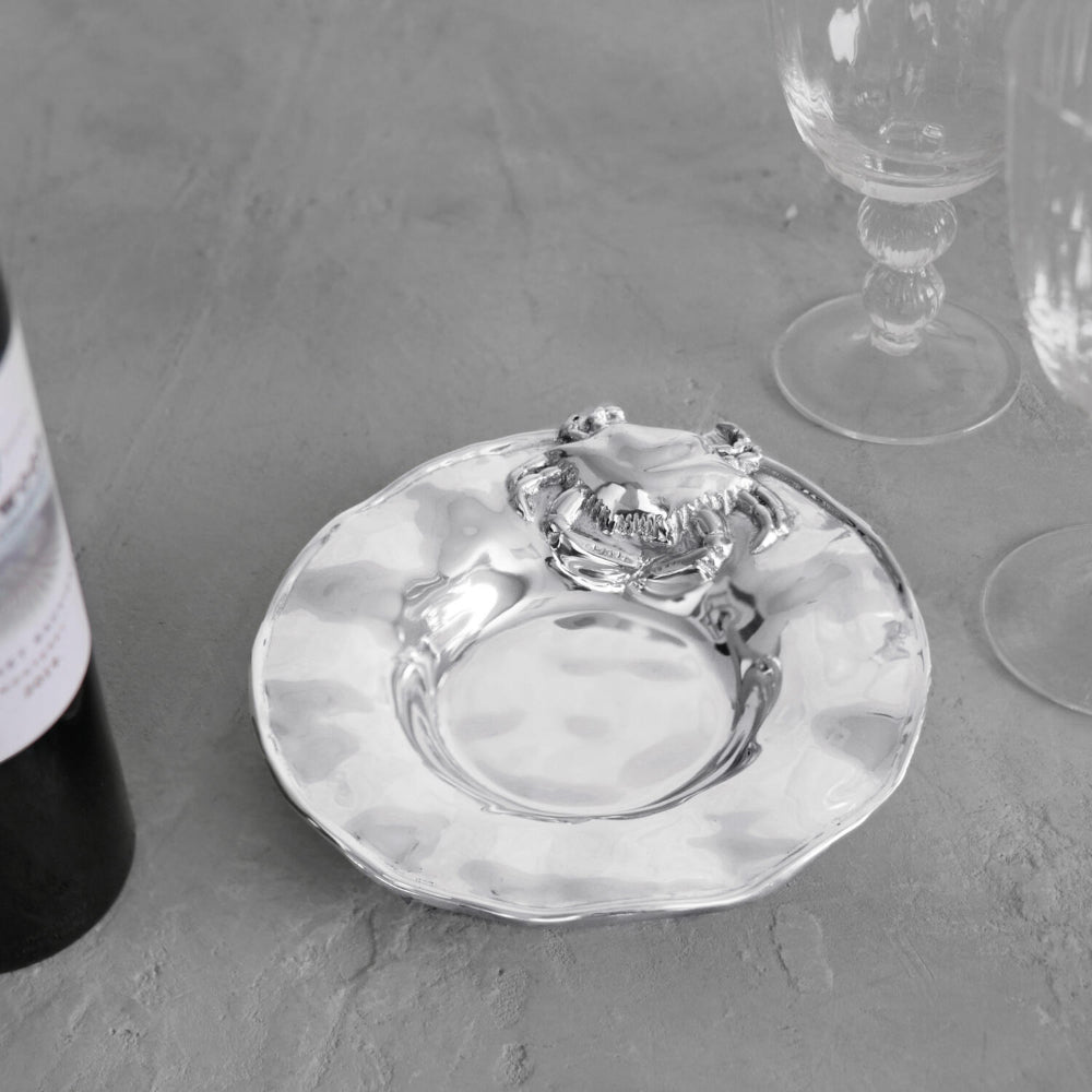 Beatriz Ball Ocean Crab Wine Coaster Set - Elegant Glass Drink Coasters for Wine, Cocktails & Beverages - Perfect for Dinner Parties, Weddings & Home Decor