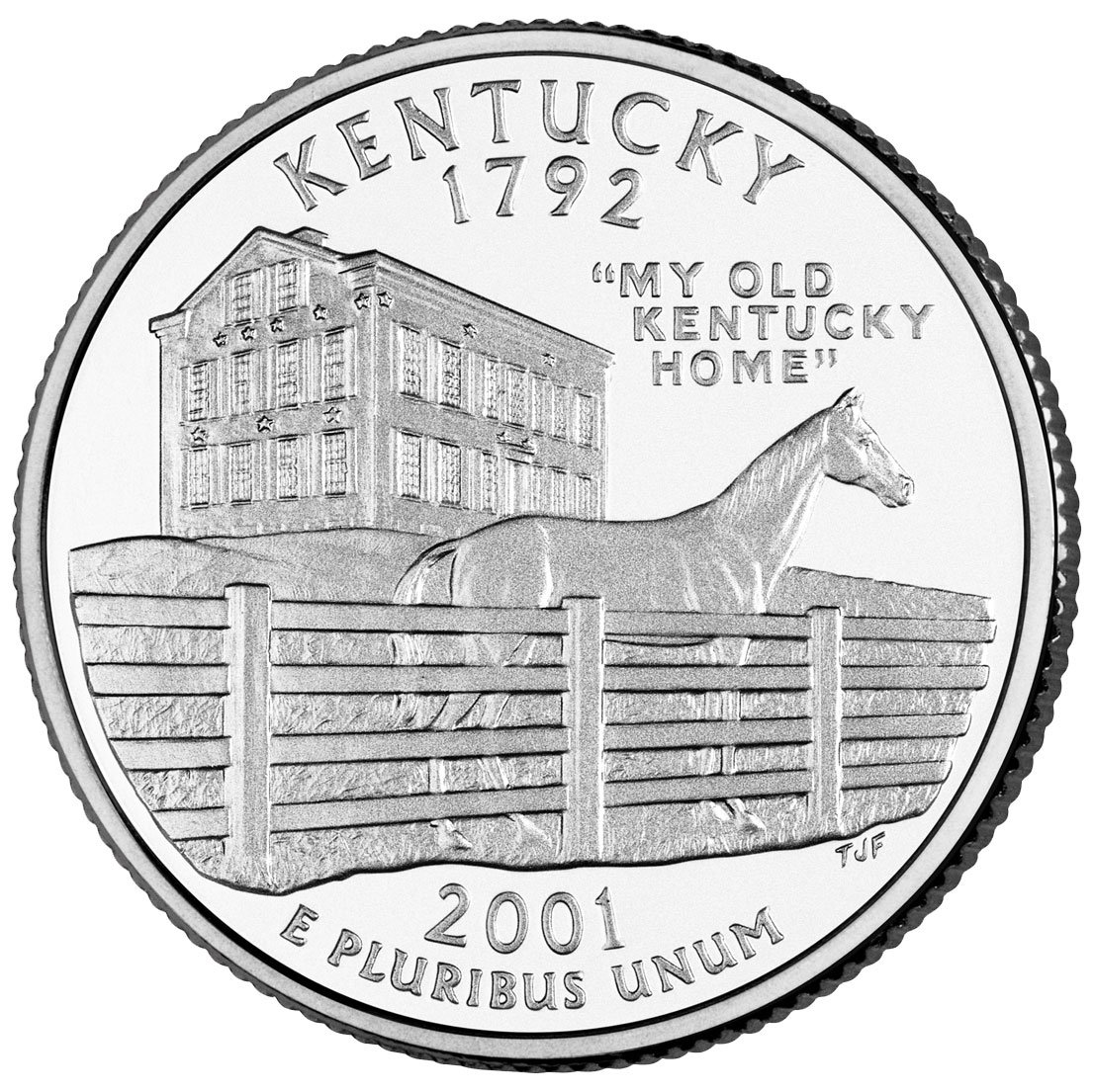2001 Kentucky State Quarter BU Uncirculated Coin - Two-Toned Money Clip for Collectors & Gifts | Perfect for Coin Collecting, Men's Accessories & Unique Present Ideas