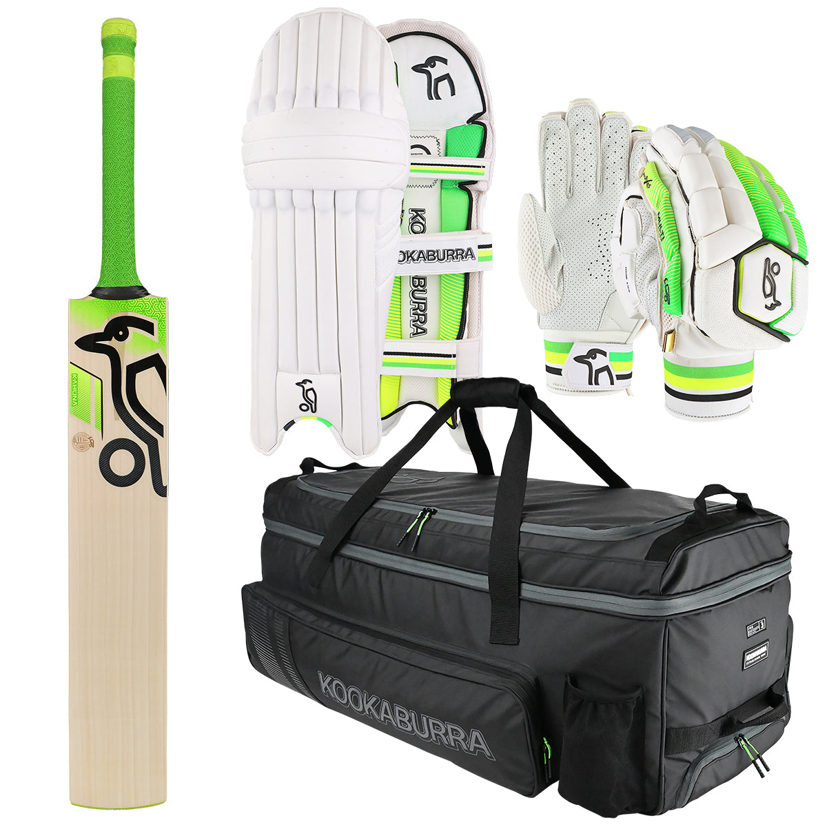 Kookaburra Jos Buttler Replica Cricket Bat Set with Gloves, Pads & Carry Bag - Professional Cricket Equipment for Training & Matches