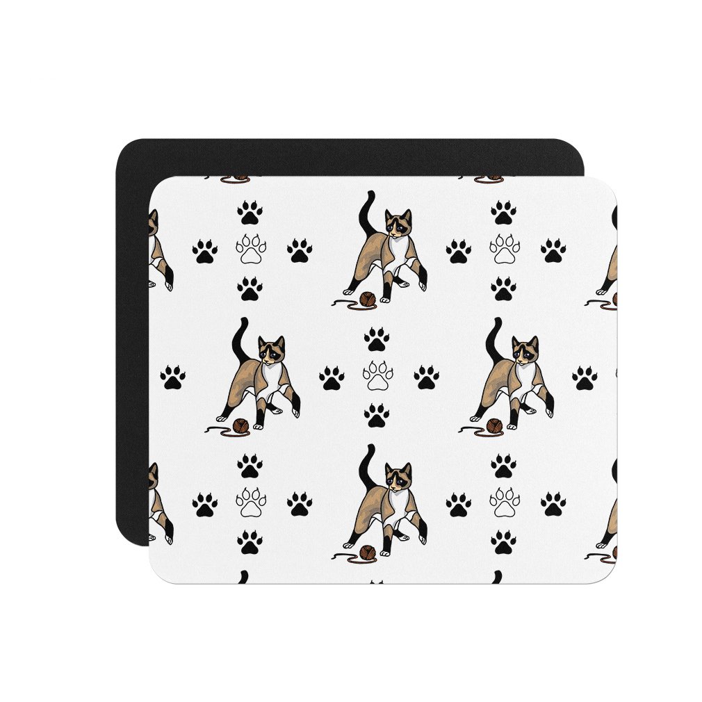 Snowshoe Cat Paws Gaming Mouse Pad - Large Non-Slip Laptop Computer Desk Mat for Gamers & Office Work