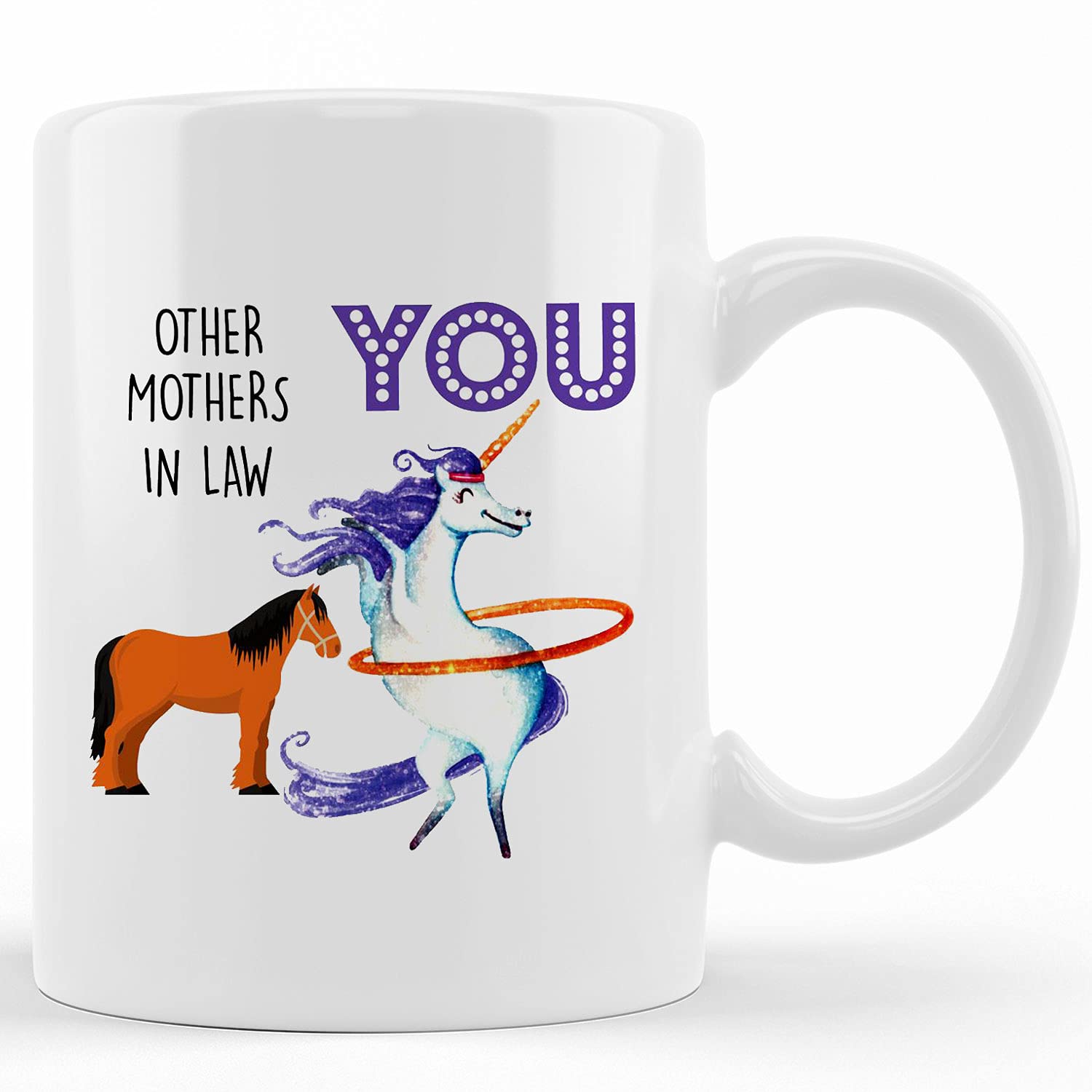 Funny Personalized Mother-in-Law Gift Mug - Unicorn Themed Coffee Cup for Mother of the Groom - Perfect Mother's Day Present from Son or Daughter - Great for Birthdays, Holidays & Family Celebrations