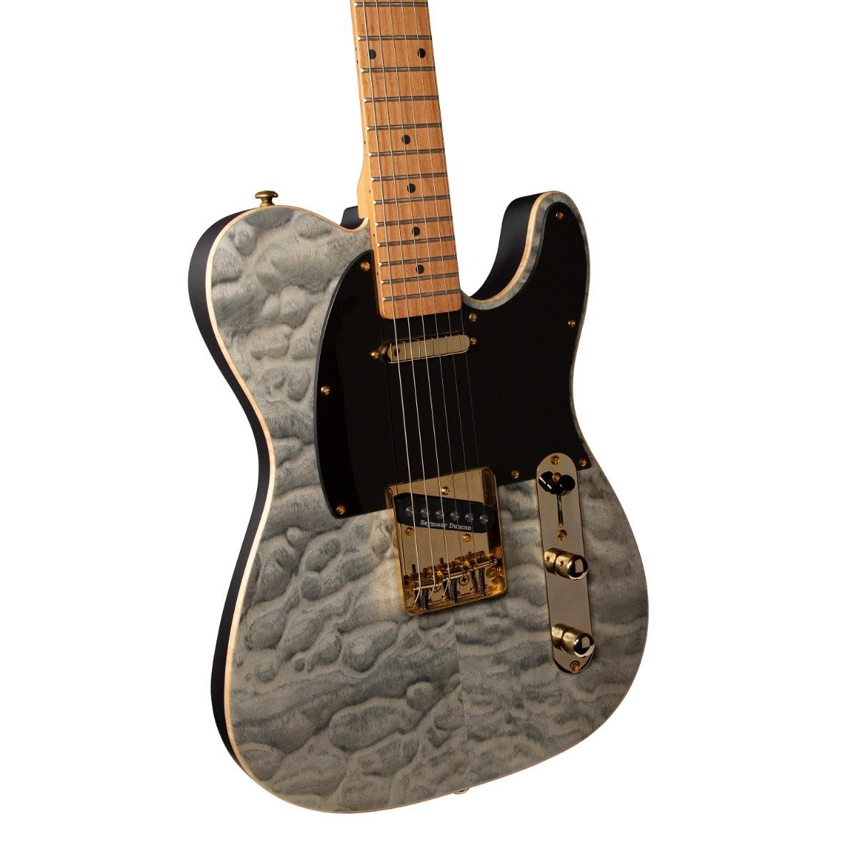 Michael Kelly Mod Shop 50 Duncan Electric Guitar - Black Wash Finish | Professional Solid-Body Guitar with Seymour Duncan Pickups | Perfect for Rock, Blues & Stage Performances