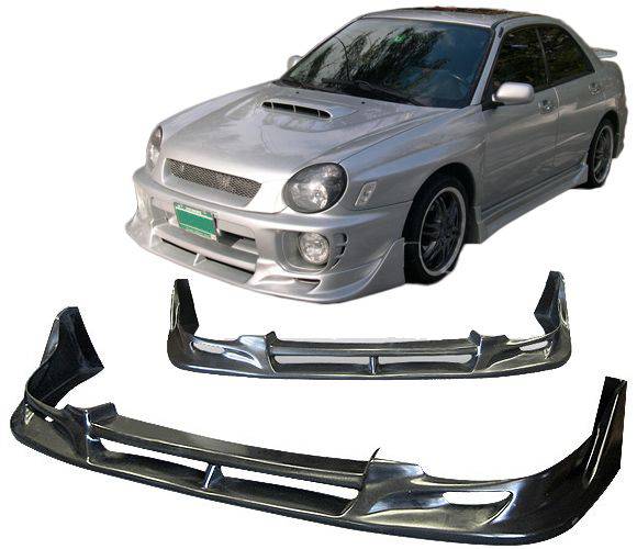 2002-2003 Subaru Impreza WRX STI CW Style Front Bumper Lip - Black PU Material for Enhanced Aerodynamics & Sporty Look - Perfect for Car Enthusiasts & Street Racing
