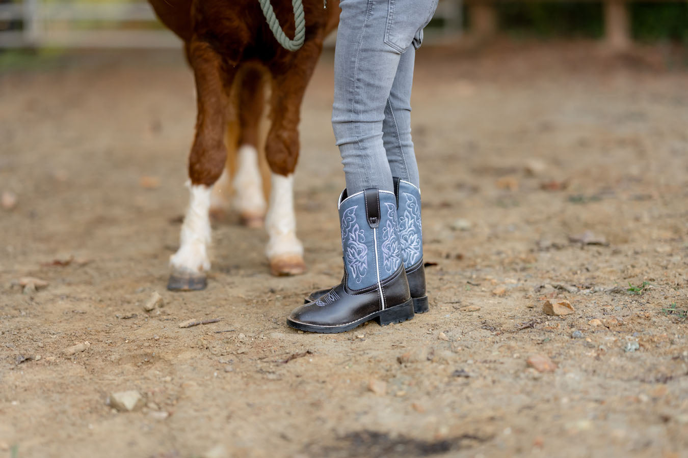 TuffRider Kids' Yellowstone Round Toe Western Boots - Durable & Comfortable for Horseback Riding, Rodeo & Outdoor Adventures