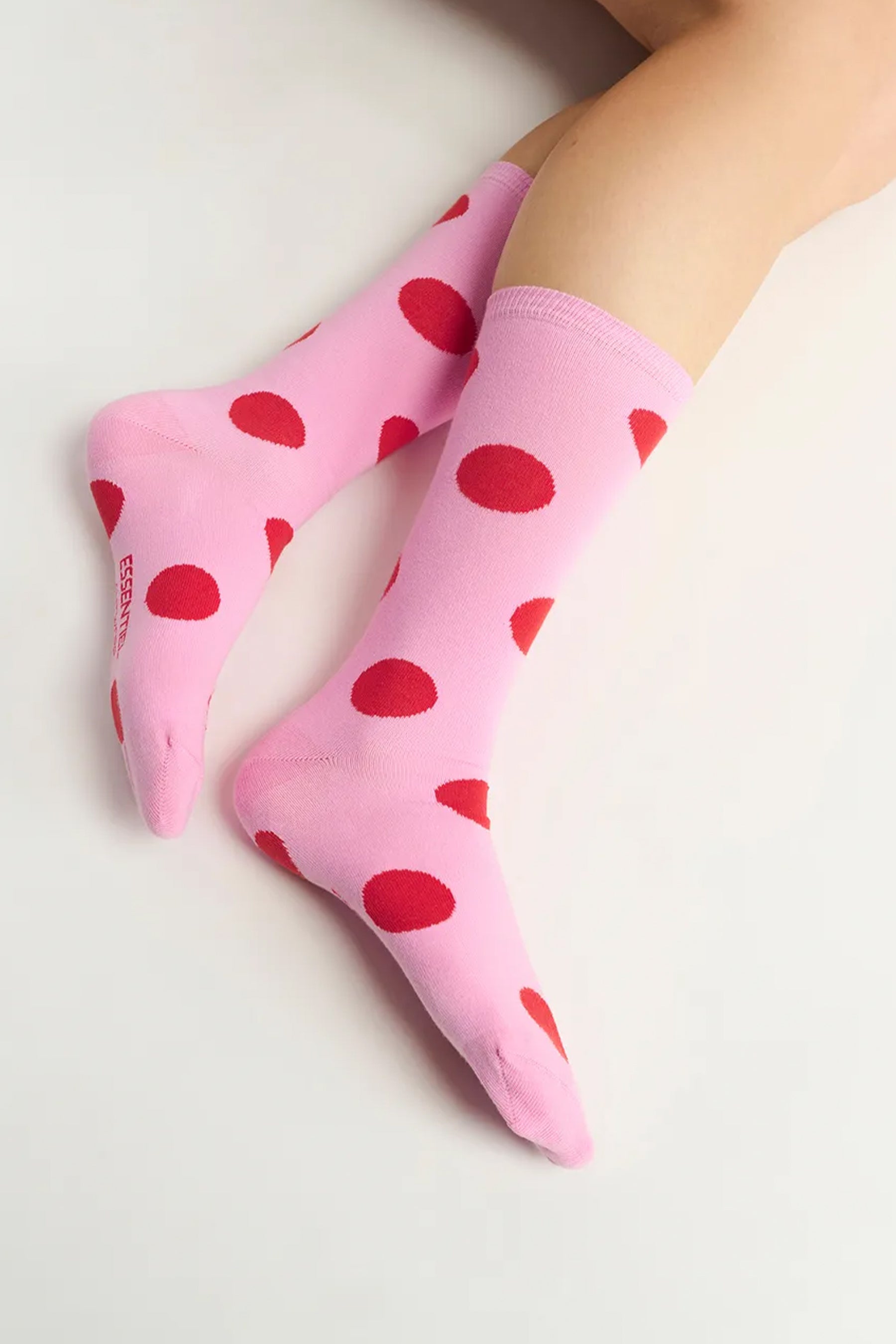 Essentiel Antwerp Dotted Socks - Pink Women's Fashion Socks for Casual Wear & Everyday Comfort