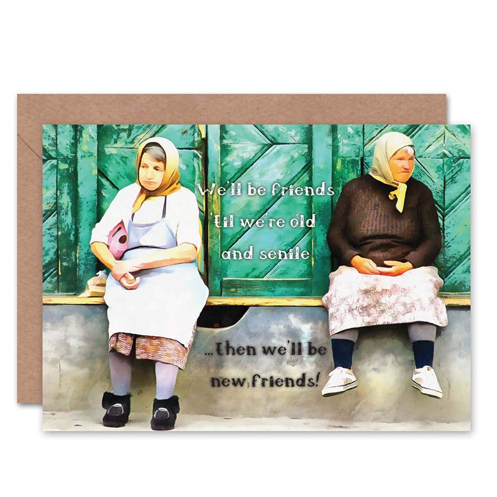 Wee Blue Coo Funny Birthday Greeting Card - Senile Friends Art Gift for Humorous Celebrations | Perfect for Birthdays, Retirement Parties & Gag Gifts