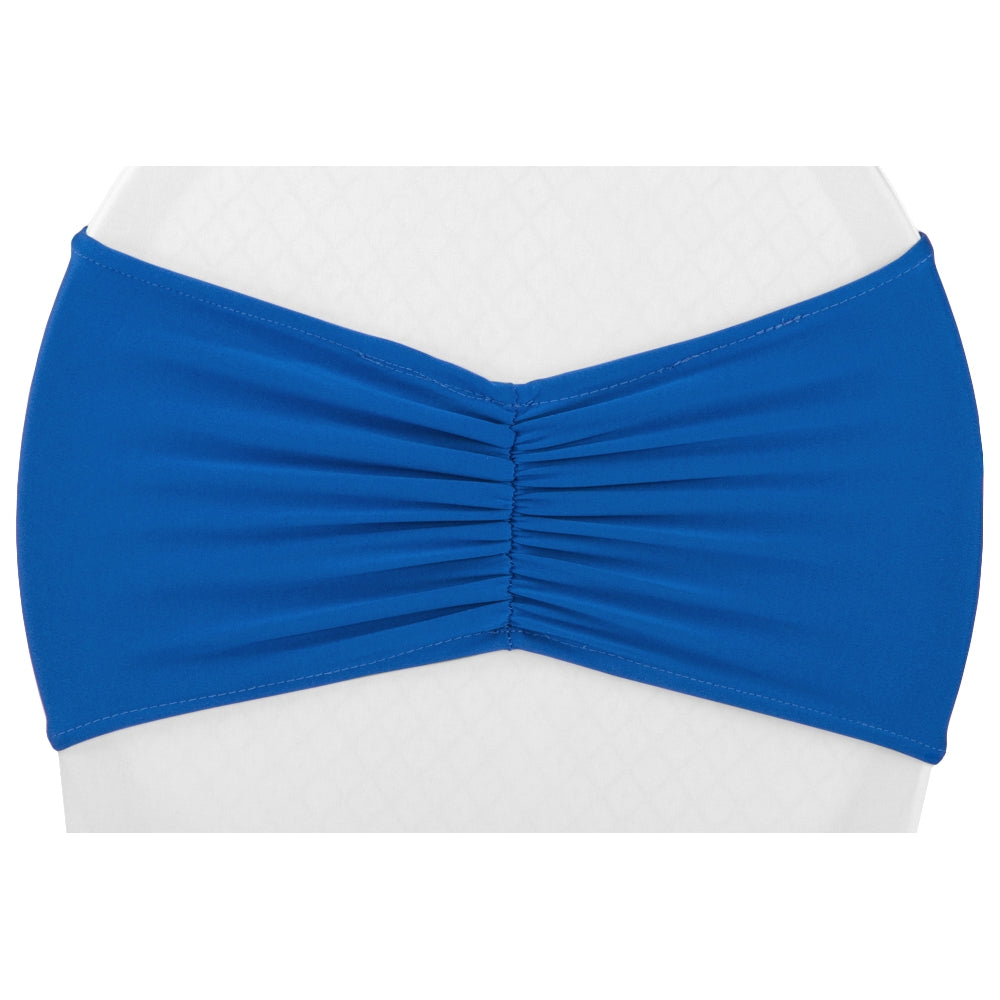 Royal Blue Ruffled Spandex Chair Band - Stretchy Elastic Waistband for Dance Costumes, Cheerleading, Gymnastics & Performance Outfits