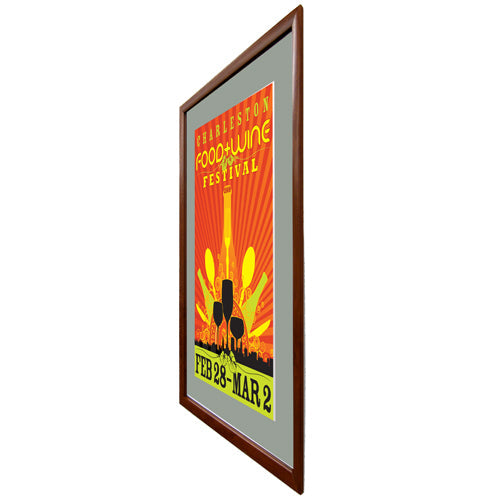 12x24 Designer Wood Snap Frames for Posters - 4 Wide Matboard Display - Perfect for Art Galleries, Home Decor & Office Presentations