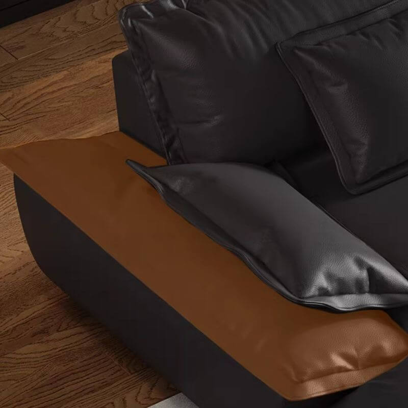 Modern L-Shaped Sectional Sofa with Chaise Lounge in Black - Sturdy Concealed Support - Perfect for Living Room, Home Theater, and Small Spaces