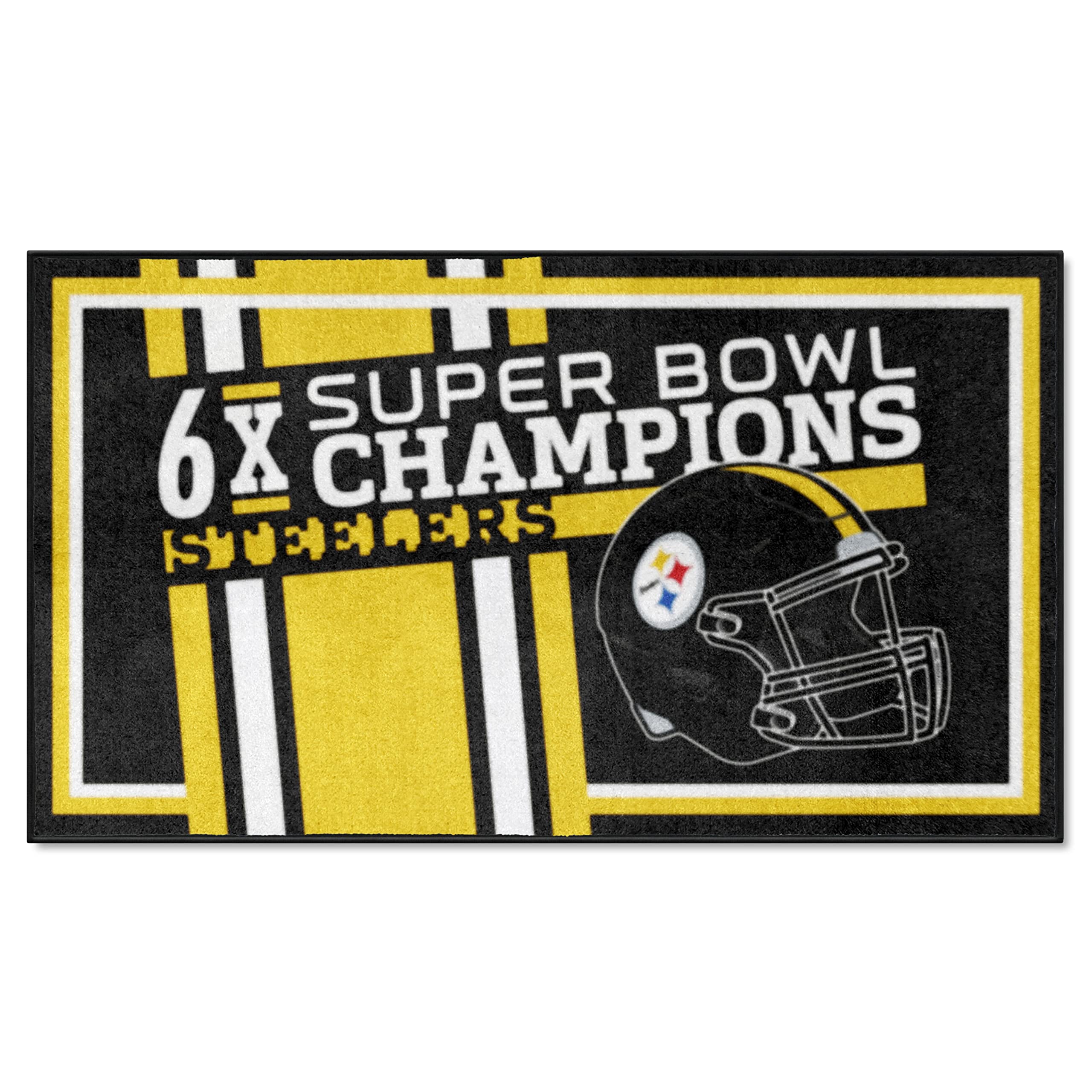 Pittsburgh Steelers NFL Plush Area Rug 3ft x 5ft - Soft Sports Fan Rug for Home Decor, Game Room & Tailgating | Perfect for Living Room, Man Cave & Football Parties