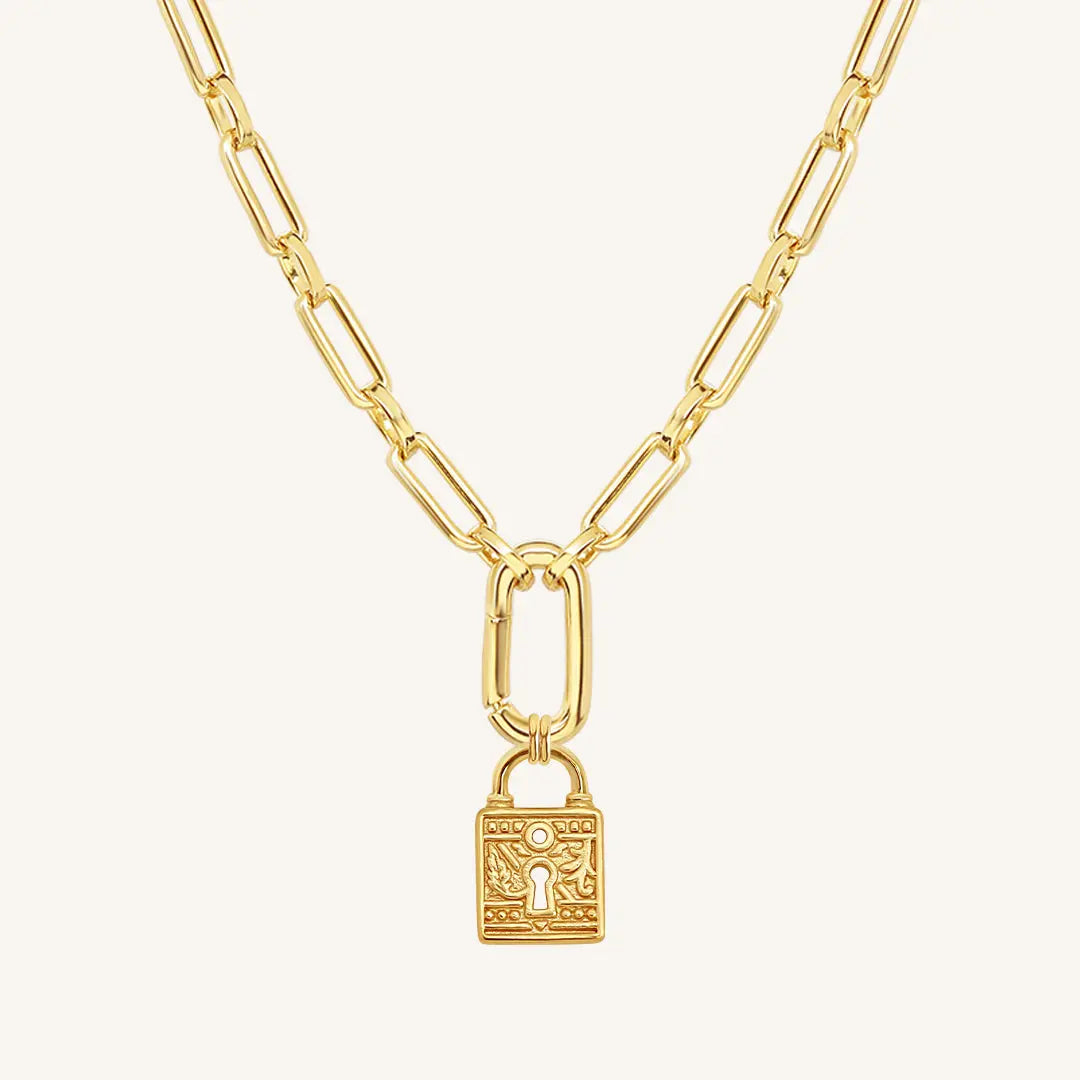 Sanctuary Keylock Necklace - Elegant Stainless Steel Pendant for Women, Perfect for Everyday Wear, Gifts & Special Occasions