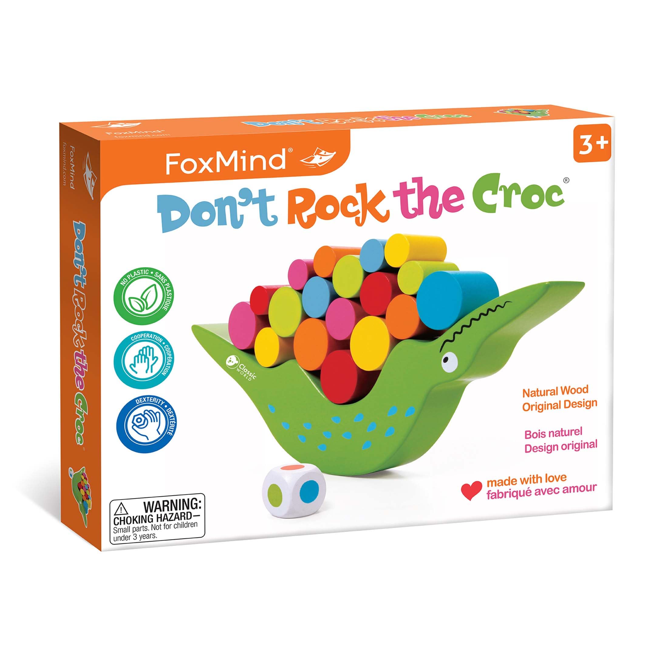 Foxmind Games Don't Rock The Croc - Fun Toddler Board Game for Boys & Girls Ages 3-5 | Exciting Multiplayer Kids Game for Family Game Night | Perfect Birthday Gift & Preschool Learning Activity