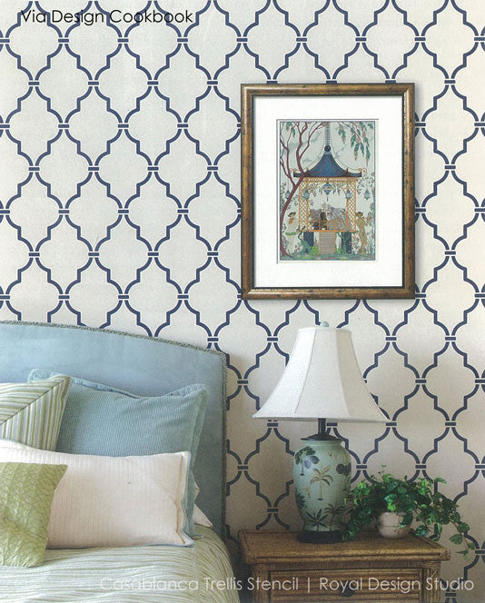 Casablanca Trellis Moroccan Stencil - Authentic Arabic Design for DIY Home Decor, Wall Painting, and Furniture Stenciling | Perfect for Boho, Moroccan, and Mediterranean Style Interiors