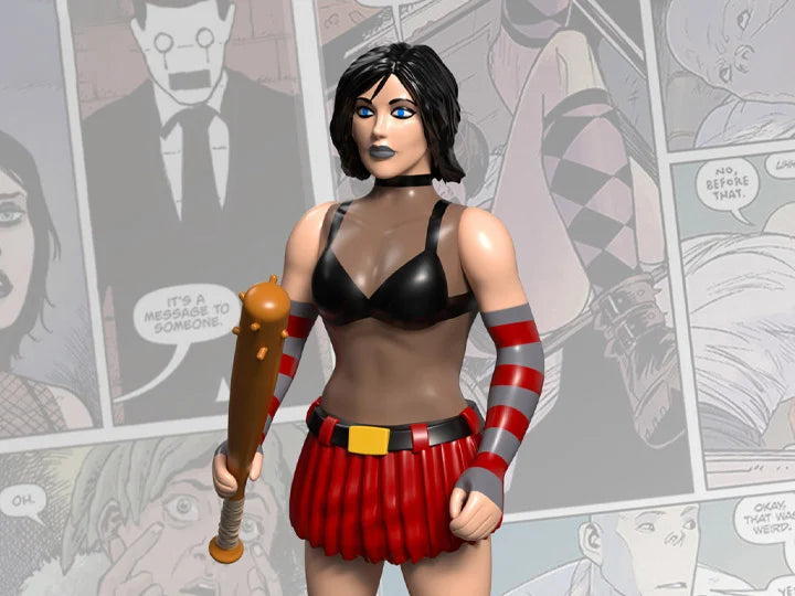 Hack/Slash Longbox Heroes Cassie Hack Action Figure - Collectible Comic Book Character Statue for Display & Gifts | Perfect for Superhero Fans & Comic Collectors