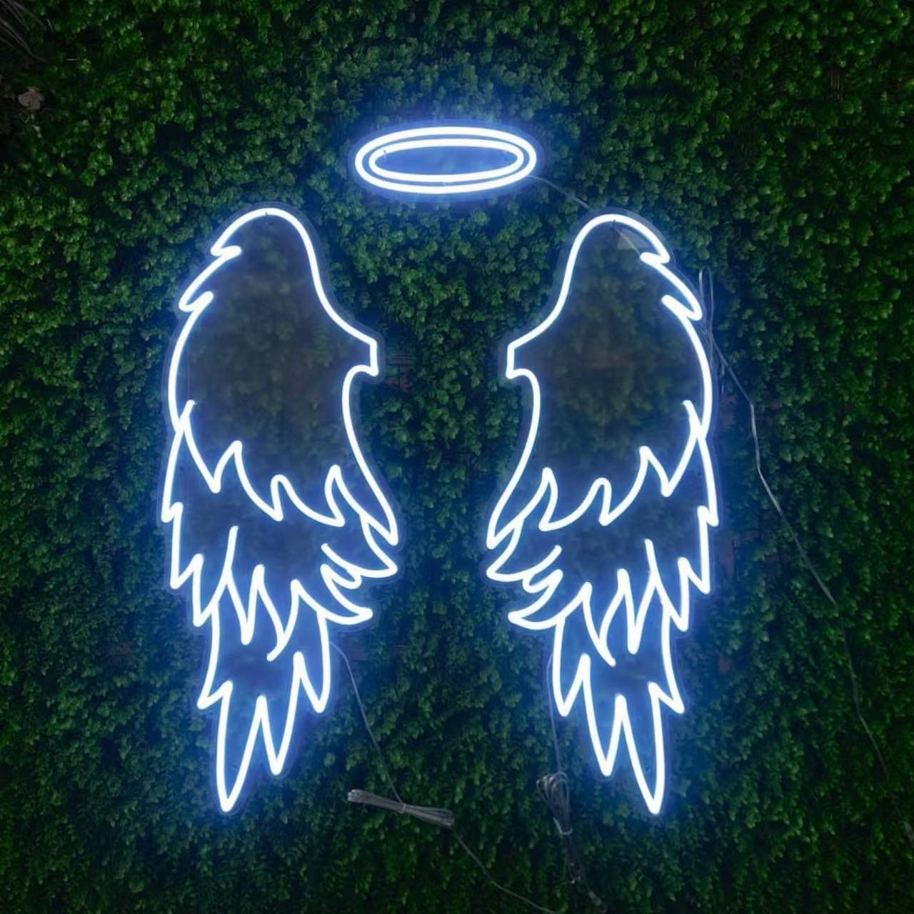 Custom Angel Wings Neon Sign - Personalized LED Wall Art for Home Bar, Pub & Party Decor - 40