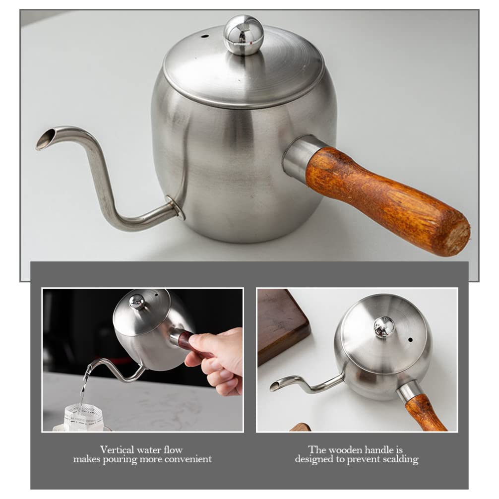 Premium Gooseneck Coffee Kettle - Long Spout Pour Over Coffee Maker for Precision Brewing, Handcrafted Tea Kettle with Ergonomic Handle, Ideal for Home Baristas & Specialty Coffee Lovers - Perfect for Pour Over, Chemex, V60, and French Press Brewing Methods