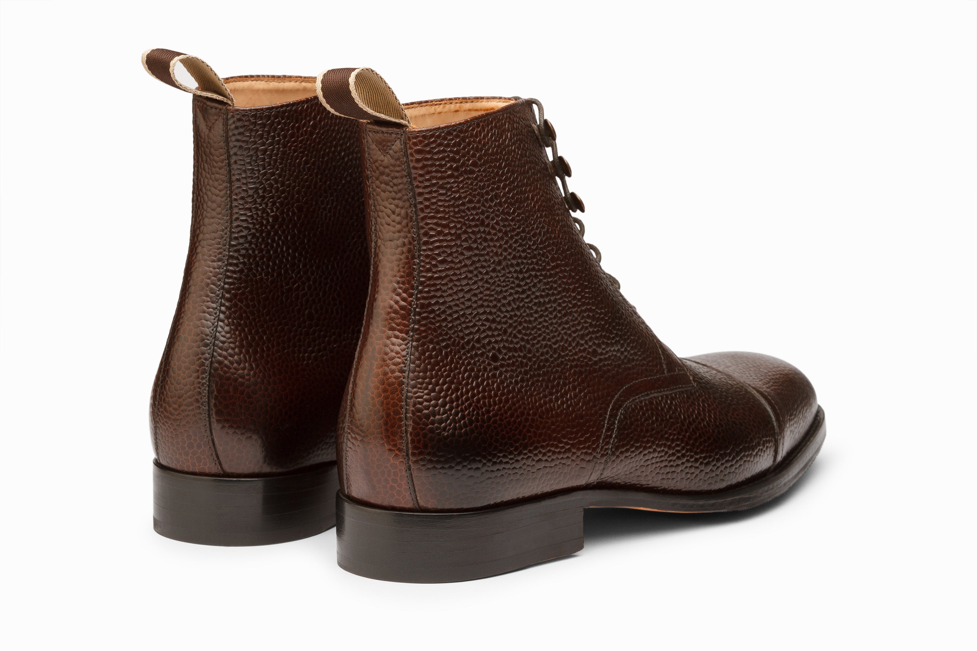 3DM X MSP Field Grain Leather Boots for Men - Dark Brown Genuine Leather Work Boots - Durable & Comfortable for Outdoor, Hiking, and Casual Wear