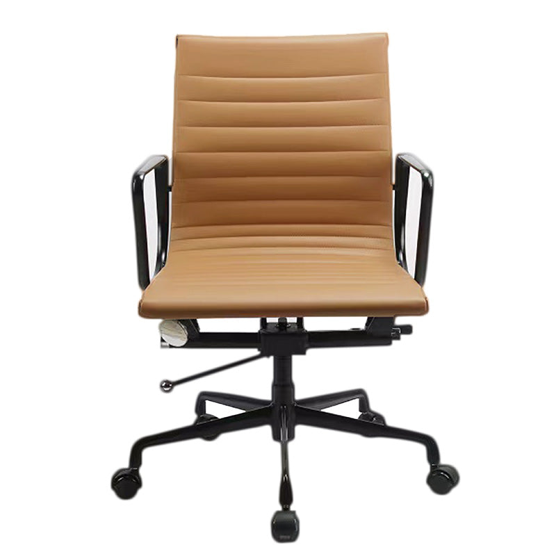 DAKIN Ergonomic Low Back Office Chair in Tan & Black - Comfortable Desk Chair for Home & Office Workspace