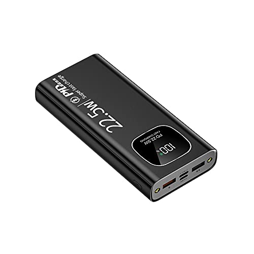 20000mAh PD 20W Fast Charging Power Bank with LED Display - Ultra Slim Portable Charger for iPhone 15/14/13 Pro, iPad, AirPods & Android Phones | Perfect for Travel, Camping, Hiking, Emergency, Business Trips, Commuting & Outdoor Adventures | Ideal for Work from Home, Office, Airports, Road Trips & Daily Power Needs (432 Black) | Stay Charged On-The-Go for Smartphones, Tablets & Wireless Earbuds