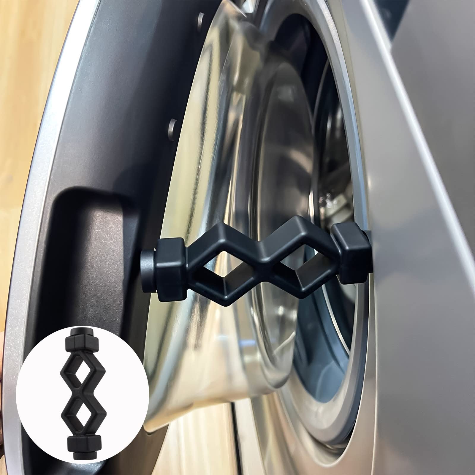 Magoog Front Load Washer Door Holder - Keep Washing Machine Door Open for Ventilation & Prevents Mold - Universal Washer Door Prop for All Front Load Washing Machines (Black) - Perfect for Laundry Rooms, Basements & Apartments