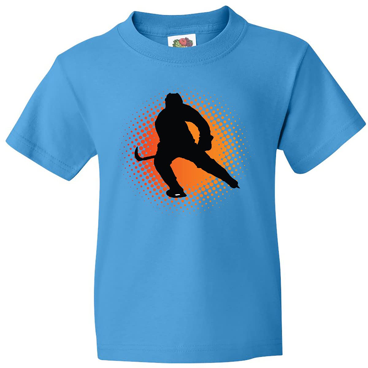 Inktastic Ice Hockey Silhouette Youth T-Shirt - Cool Hockey Player Design for Kids & Teens - Perfect for Hockey Games, Sports Events & Casual Wear