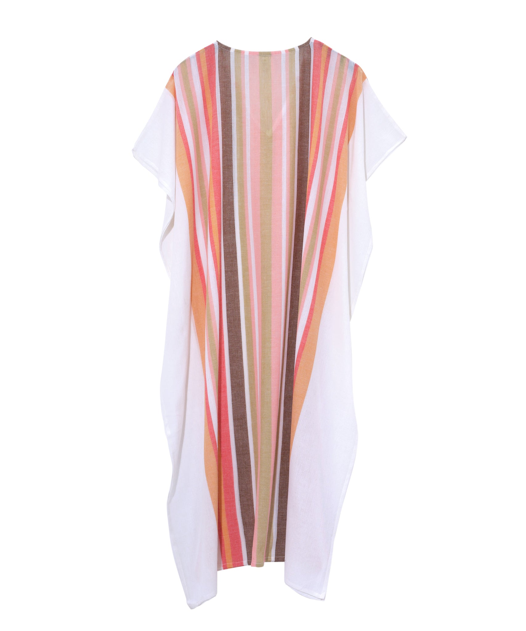 Stylish Tropic Stripe Maxi Caftan Dress for Women - Lightweight Summer Beach Cover Up, Poolside Lounge & Vacation Wear