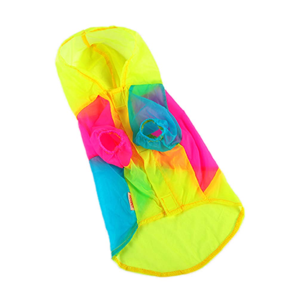 Waterproof Dog Raincoat - Windproof Pet Hooded Apparel for Small Dogs (Size S) - Perfect for Outdoor Walks in Rainy Weather